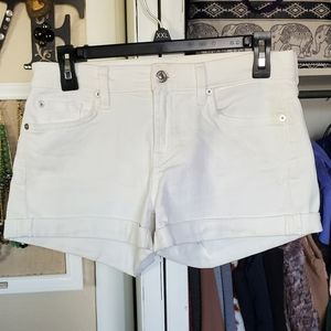 White jean shorts